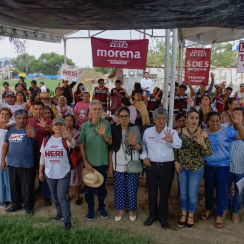 Francisco Martínez Neri agradece el caluroso recibimiento en la Colonia «La Humedad»